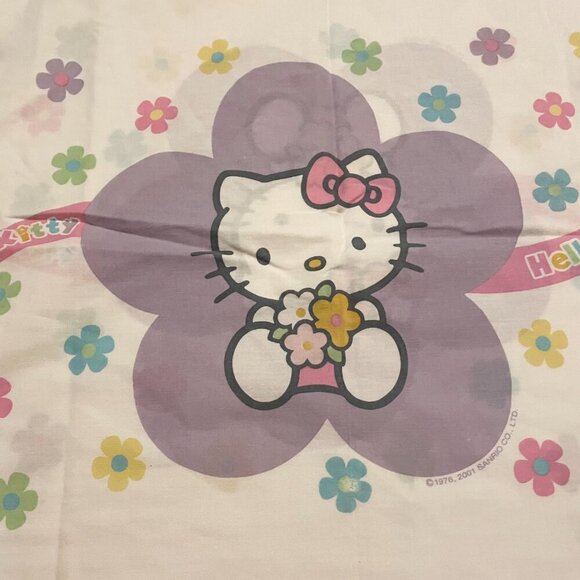 Vintage 2001 Hello Kitty Pillowcase 29 x 20 Inch - Picture 11 of 16